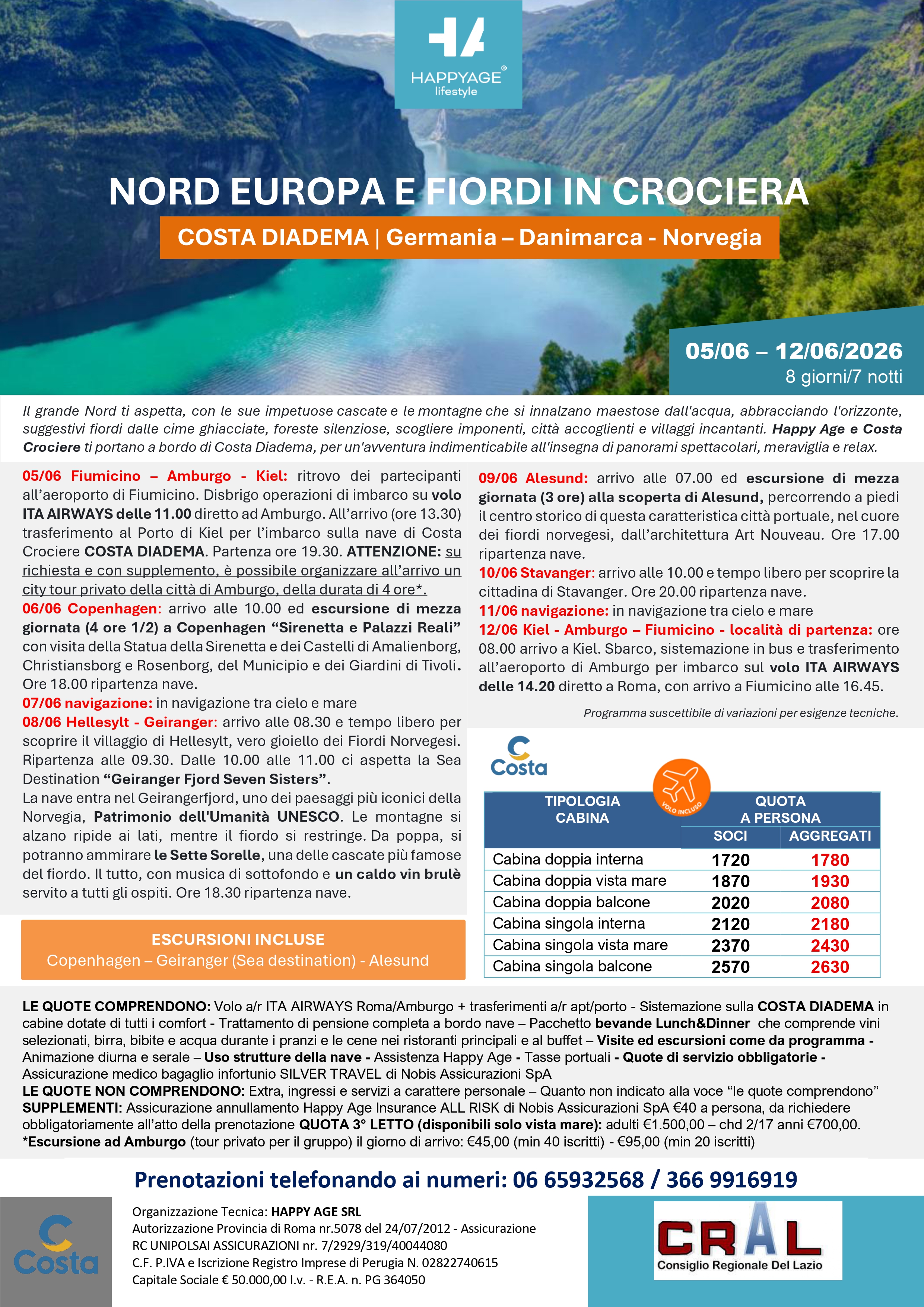Locandina completa: Nord Europa e fiordi · giugno